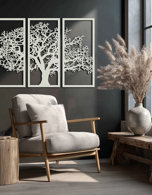 Load image into Gallery viewer, Tree of Life Metal Wall Art - Three-Panel Steel Wall Decor for Home and Office - KAF021