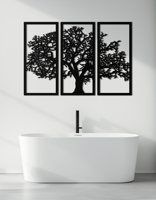 Load image into Gallery viewer, Tree of Life Metal Wall Art - Three-Panel Steel Wall Decor for Home and Office - KAF021