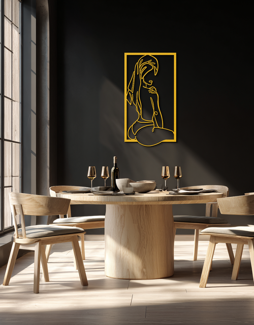 Load image into Gallery viewer, Minimalist Woman Line Art Metal Wall Decor - Modern Steel Wall Art - KAF022