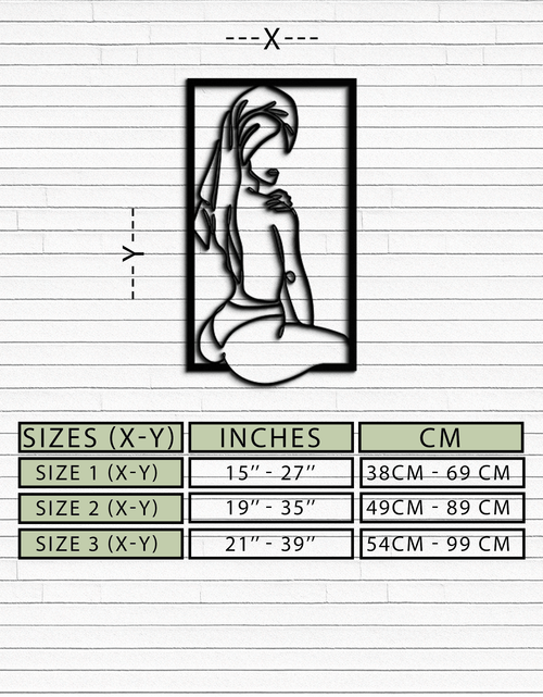 Load image into Gallery viewer, Minimalist Woman Line Art Metal Wall Decor - Modern Steel Wall Art - KAF022