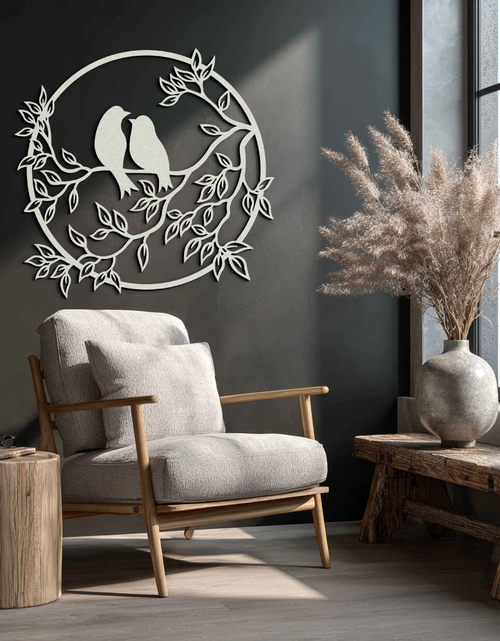 Load image into Gallery viewer, Love Birds Metal Wall Art - Romantic Steel Wall Decor for Home and Bedroom - KAF023