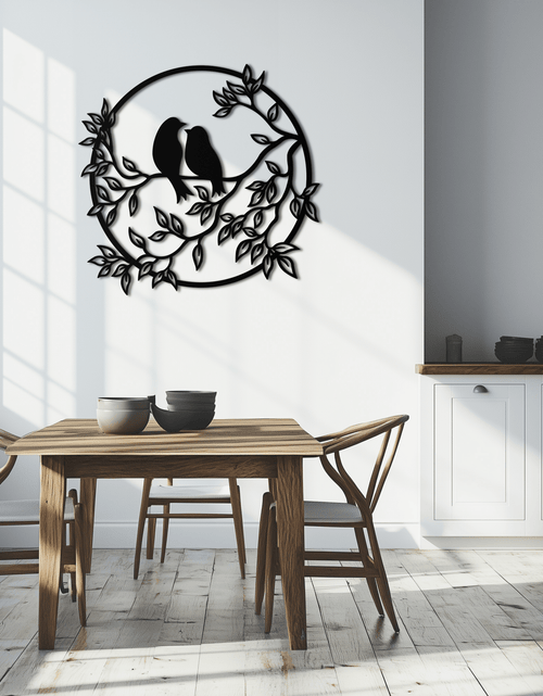 Load image into Gallery viewer, Love Birds Metal Wall Art - Romantic Steel Wall Decor for Home and Bedroom - KAF023
