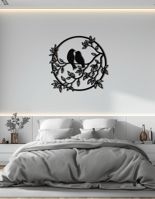 Load image into Gallery viewer, Love Birds Metal Wall Art - Romantic Steel Wall Decor for Home and Bedroom - KAF023