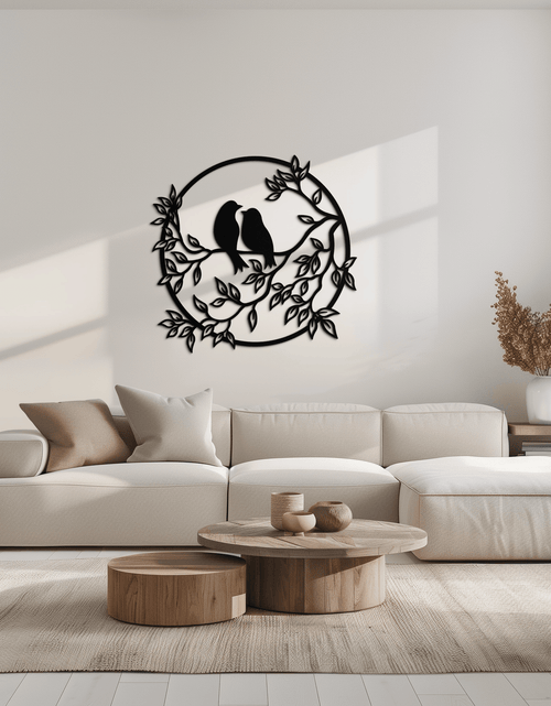 Load image into Gallery viewer, Love Birds Metal Wall Art - Romantic Steel Wall Decor for Home and Bedroom - KAF023