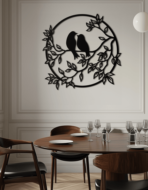 Load image into Gallery viewer, Love Birds Metal Wall Art - Romantic Steel Wall Decor for Home and Bedroom - KAF023