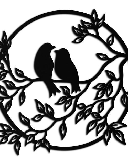 Load image into Gallery viewer, Love Birds Metal Wall Art - Romantic Steel Wall Decor for Home and Bedroom - KAF023