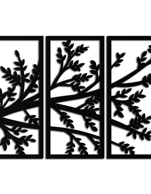 Load image into Gallery viewer, Branch Metal Wall Art - Three-Panel Nature-Inspired Steel Wall Decor - KAF024