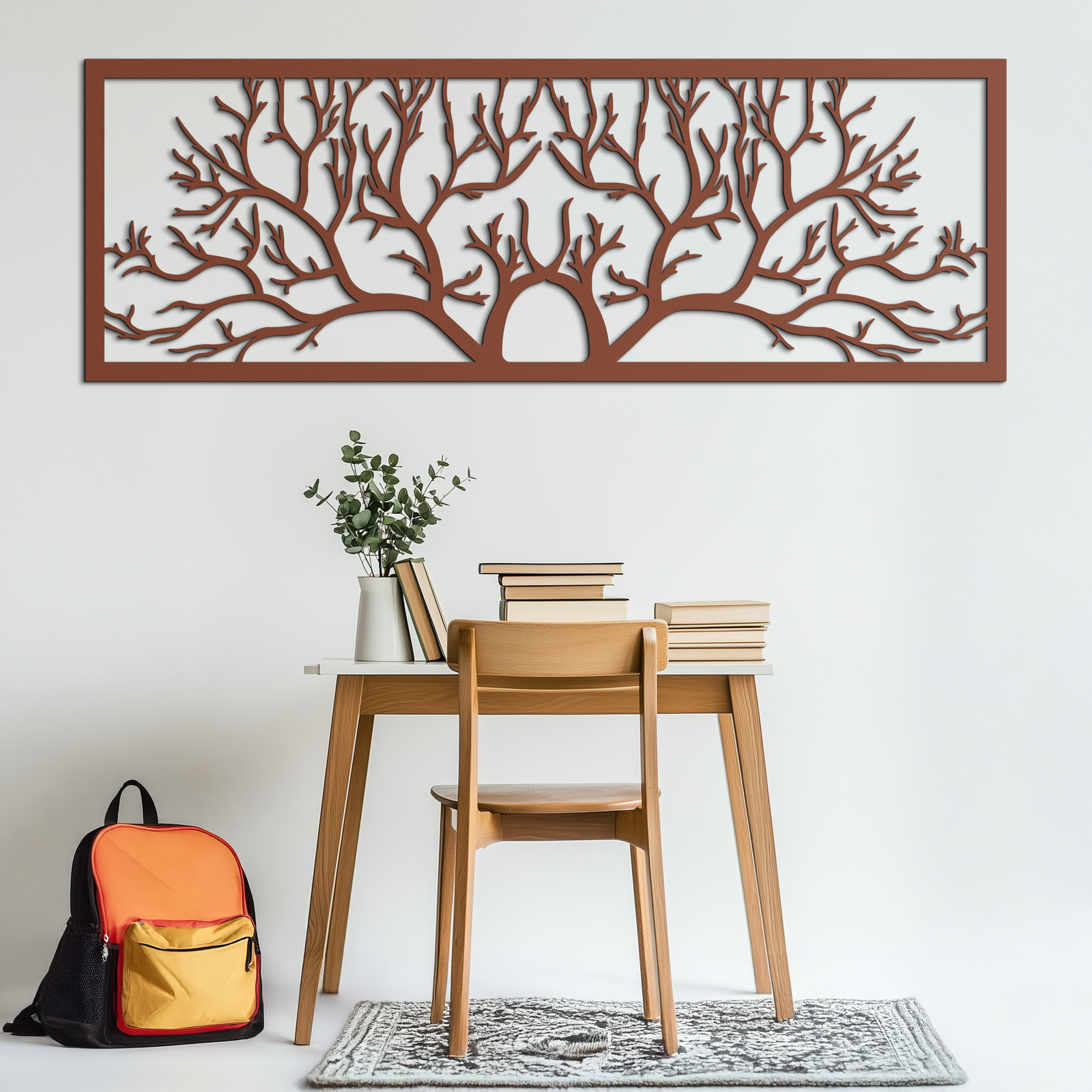 Tree of Life Metal Wall Art - Large Horizontal Steel Wall Decor - KAF025