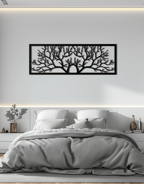 Load image into Gallery viewer, Tree of Life Metal Wall Art - Large Horizontal Steel Wall Decor - KAF025