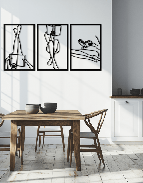 Load image into Gallery viewer, Reading Woman Metal Wall Art - Modern Minimalist Steel Wall Decor - KAF026