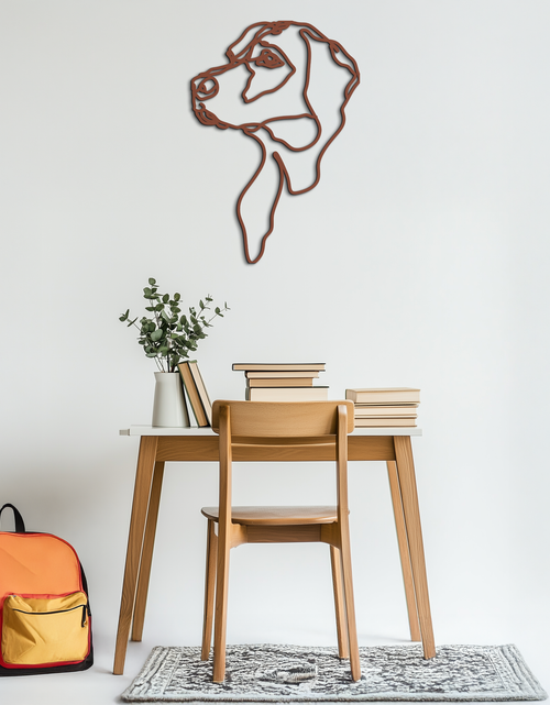 Load image into Gallery viewer, Minimalist Dog Line Art - Modern Metal Wall Decor - KAF027