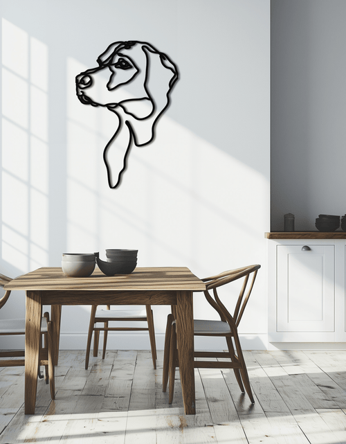 Load image into Gallery viewer, Minimalist Dog Line Art - Modern Metal Wall Decor - KAF027