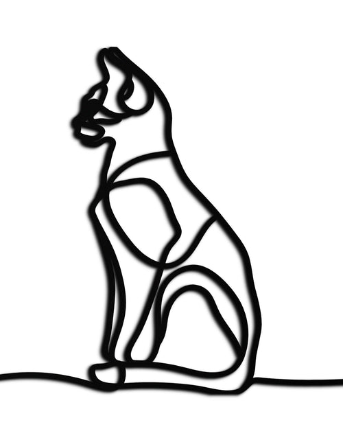Load image into Gallery viewer, Cat Line Art Metal Wall Art - Modern Minimalist Steel Decor - KAF032