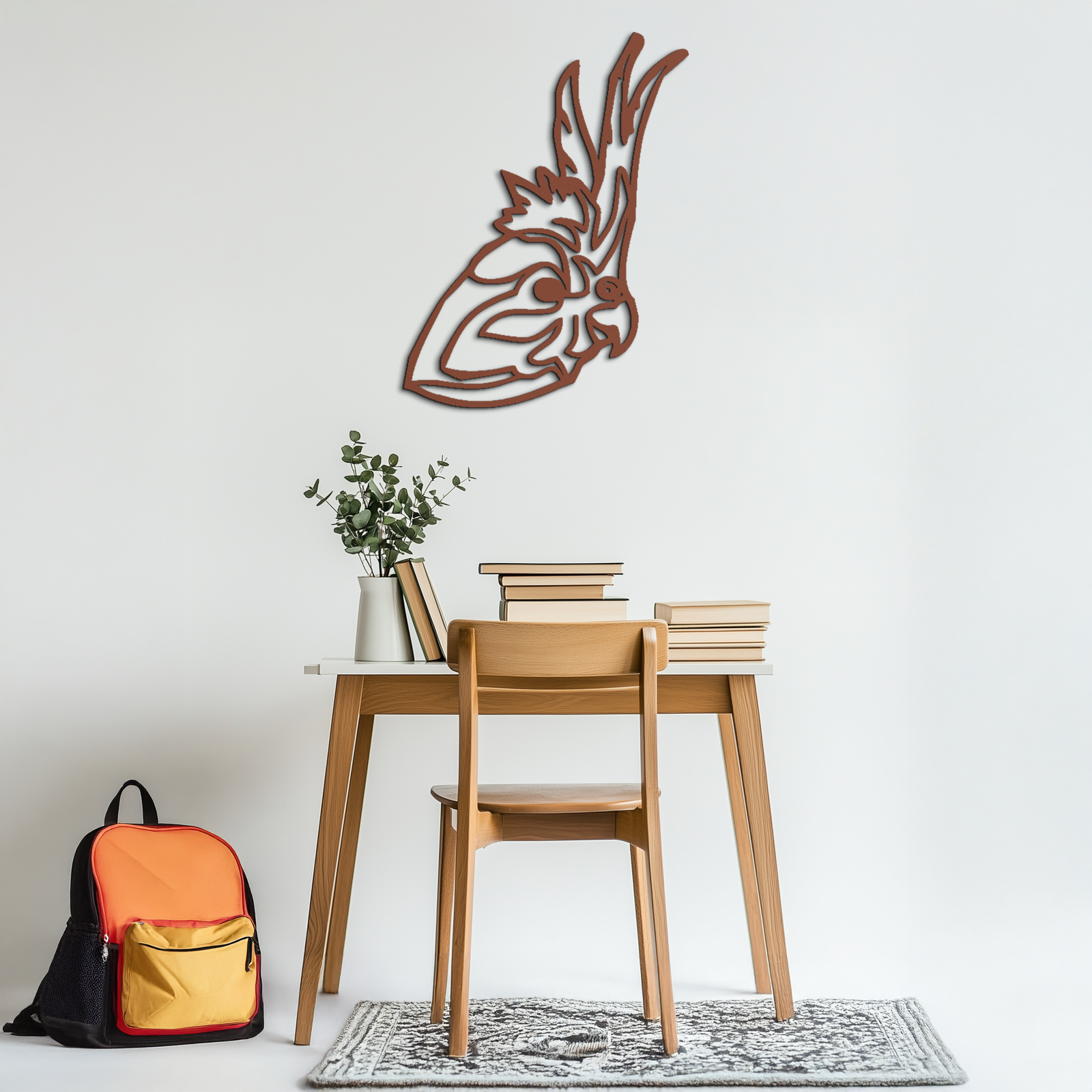 Rooster Metal Wall Art - Modern Farmhouse Steel Decor - KAF037