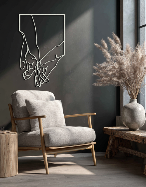 Load image into Gallery viewer, Romantic Hands Metal Wall Art - Minimalist Steel Wall Decor for Home & Bedroom - KAF039