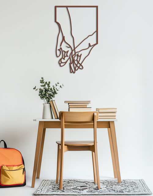 Load image into Gallery viewer, Romantic Hands Metal Wall Art - Minimalist Steel Wall Decor for Home & Bedroom - KAF039