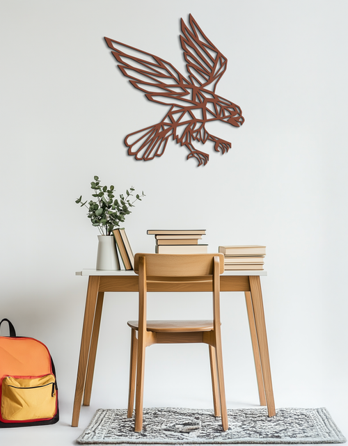 Load image into Gallery viewer, Geometric Eagle Metal Wall Art - Modern Steel Wall Decor - KAF042