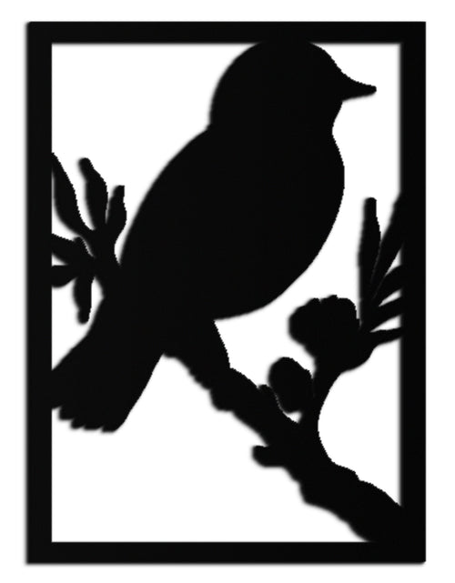 Load image into Gallery viewer, Bird on Branch Metal Wall Art - Modern Steel Decor for Home & Office - KAF043