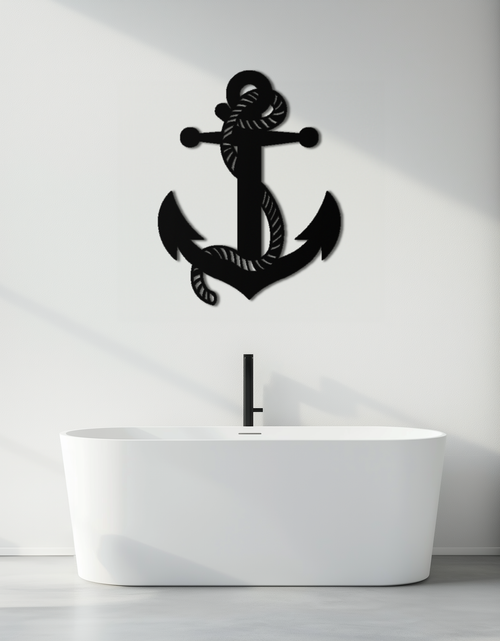 Load image into Gallery viewer, Nautical Anchor Metal Wall Art - Steel Wall Decor for Home and Office - KAF044