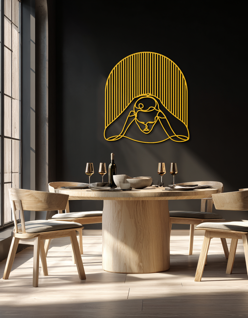 Load image into Gallery viewer, Minimalist Line Art Woman Metal Wall Art - Modern Steel Wall Decor - KAF045