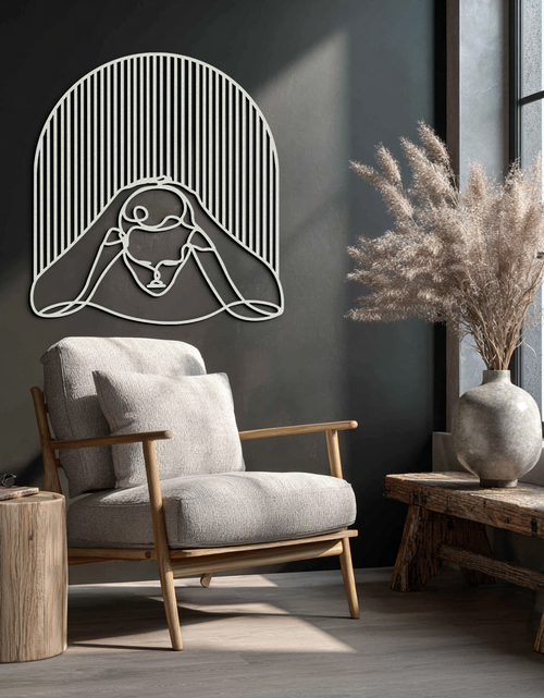 Load image into Gallery viewer, Minimalist Line Art Woman Metal Wall Art - Modern Steel Wall Decor - KAF045