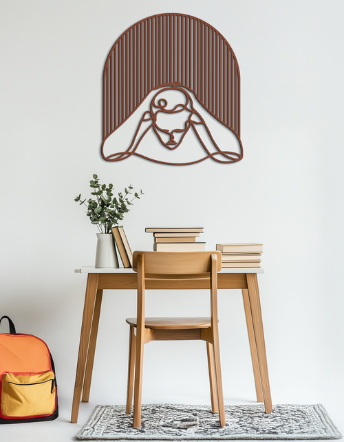 Load image into Gallery viewer, Minimalist Line Art Woman Metal Wall Art - Modern Steel Wall Decor - KAF045