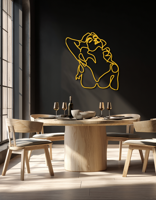 Load image into Gallery viewer, Minimalist Woman Metal Wall Art - Steel Wall Decor for Home and Office - KAF046