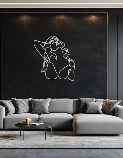 Load image into Gallery viewer, Minimalist Woman Metal Wall Art - Steel Wall Decor for Home and Office - KAF046