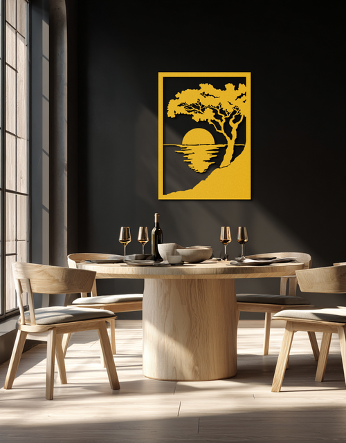 Load image into Gallery viewer, Sunset Tree Metal Wall Art - Nature-Inspired Steel Wall Decor - KAF047