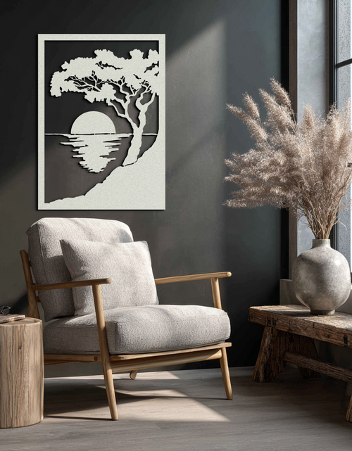 Load image into Gallery viewer, Sunset Tree Metal Wall Art - Nature-Inspired Steel Wall Decor - KAF047