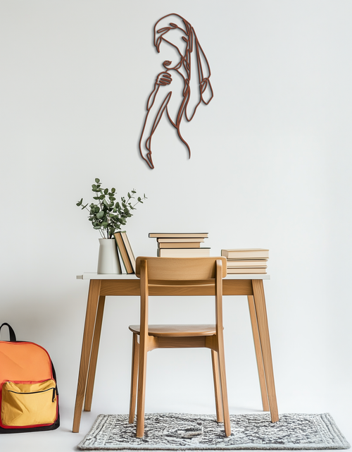 Load image into Gallery viewer, Elegant Bride Metal Wall Art - Minimalist Steel Wall Decor for Modern Spaces - KAF050