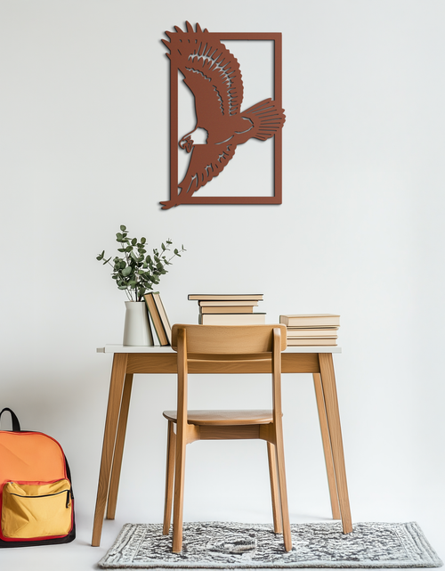 Load image into Gallery viewer, Majestic Eagle Metal Wall Art - Steel Wall Decor for Home and Office - KAF055