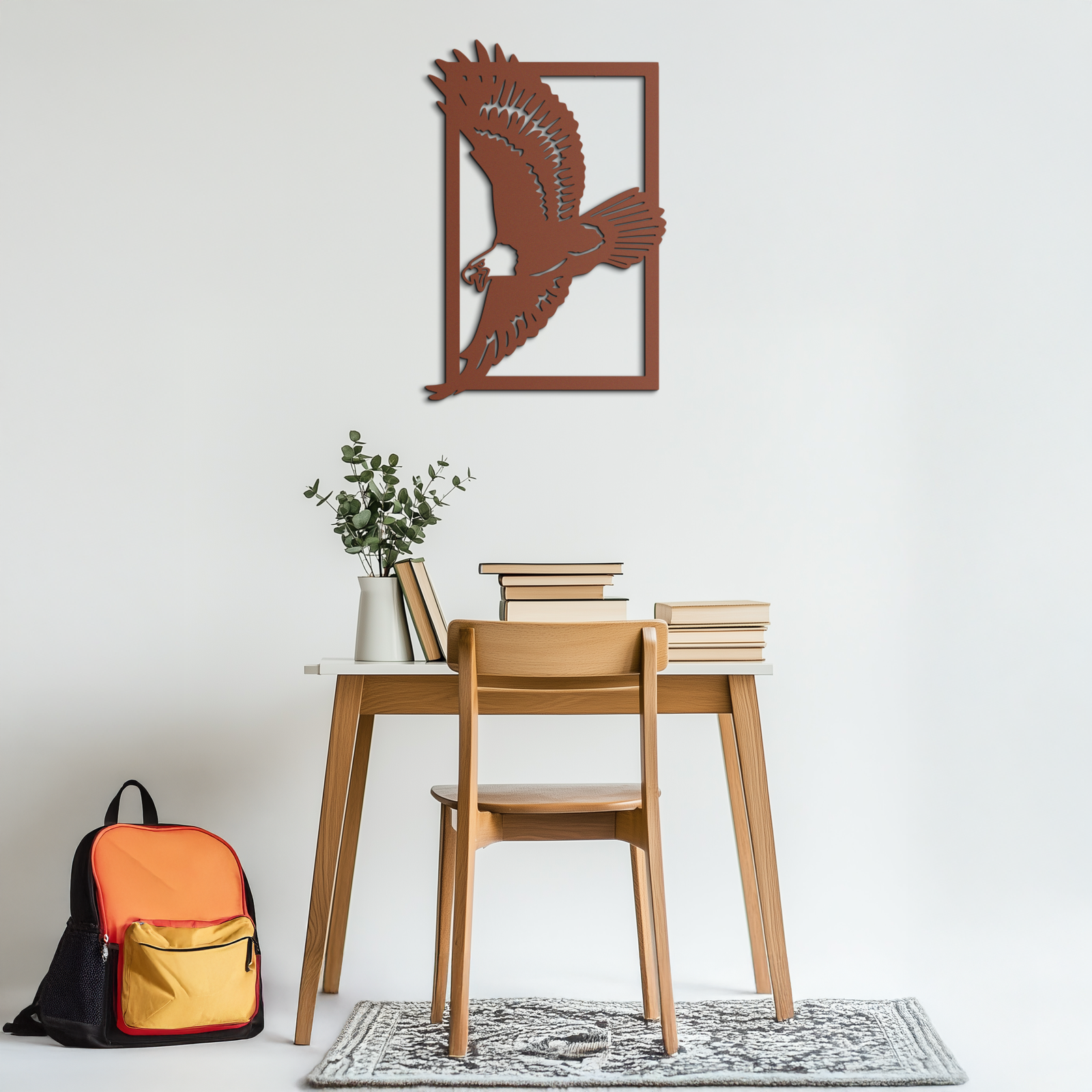Majestic Eagle Metal Wall Art - Steel Wall Decor for Home and Office - KAF055