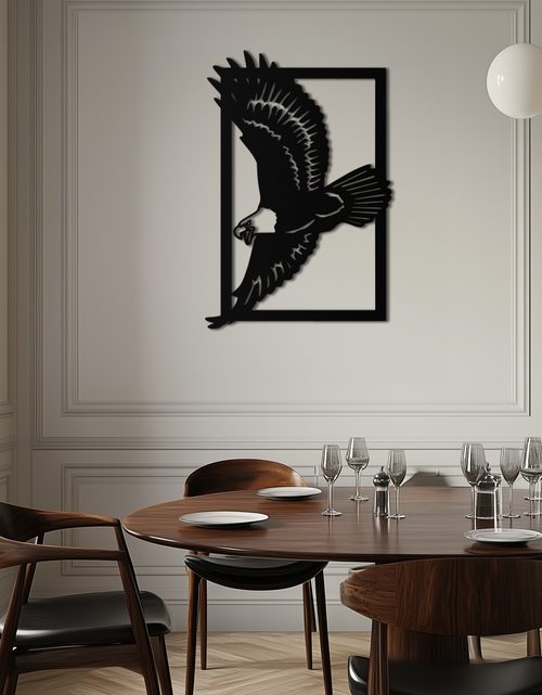 Load image into Gallery viewer, Majestic Eagle Metal Wall Art - Steel Wall Decor for Home and Office - KAF055