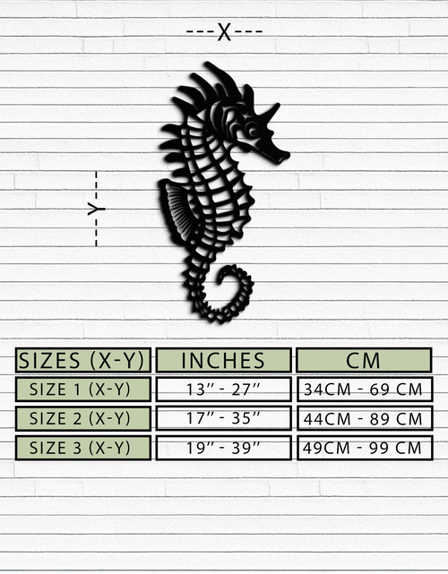 Load image into Gallery viewer, Elegant Seahorse Metal Wall Art - Ocean-Inspired Minimalist Decor - KAF057