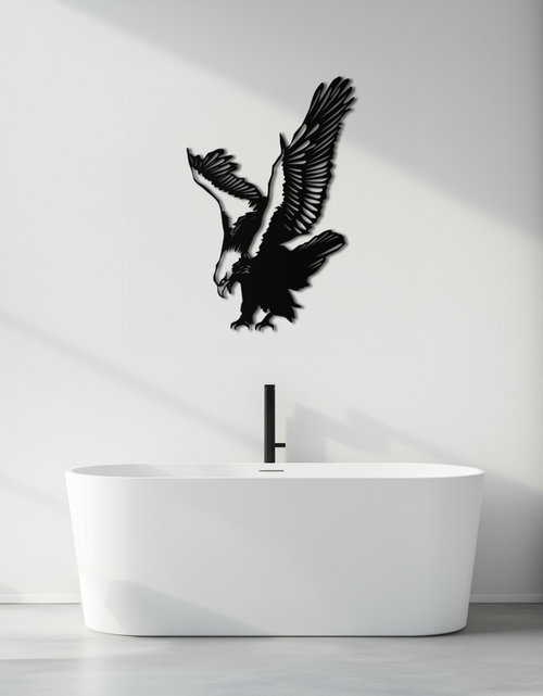 Load image into Gallery viewer, Majestic Eagle Metal Wall Art - Powerful Steel Bird Silhouette - KAF059