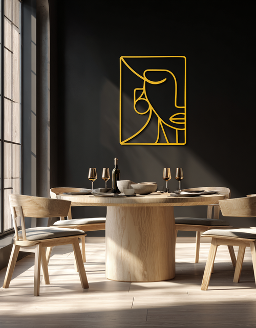 Load image into Gallery viewer, Abstract Face Metal Wall Art - Modern Minimalist Steel Decor - KAF063