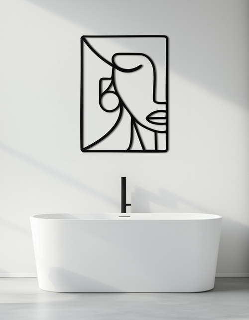 Load image into Gallery viewer, Abstract Face Metal Wall Art - Modern Minimalist Steel Decor - KAF063