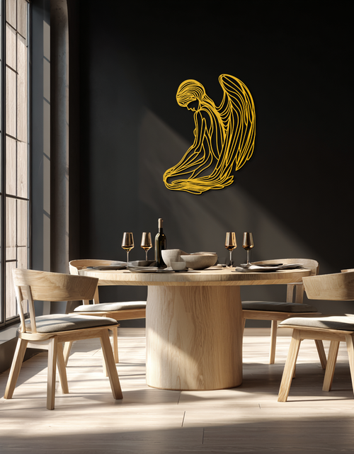 Load image into Gallery viewer, Ethereal Angel Metal Wall Art - Elegant and Serene Decorative Piece - KAF067