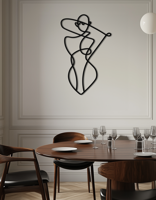 Load image into Gallery viewer, Minimalist Abstract Female Form Metal Wall Art – Modern Line Art Sculpture - KAF069