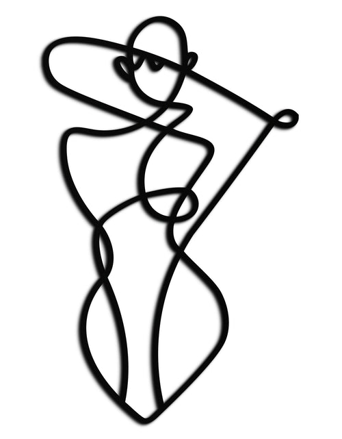 Load image into Gallery viewer, Minimalist Abstract Female Form Metal Wall Art – Modern Line Art Sculpture - KAF069