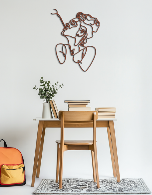 Load image into Gallery viewer, Abstract Feminine Line Art Metal Wall Decor - Minimalist Modern Design - KAF072