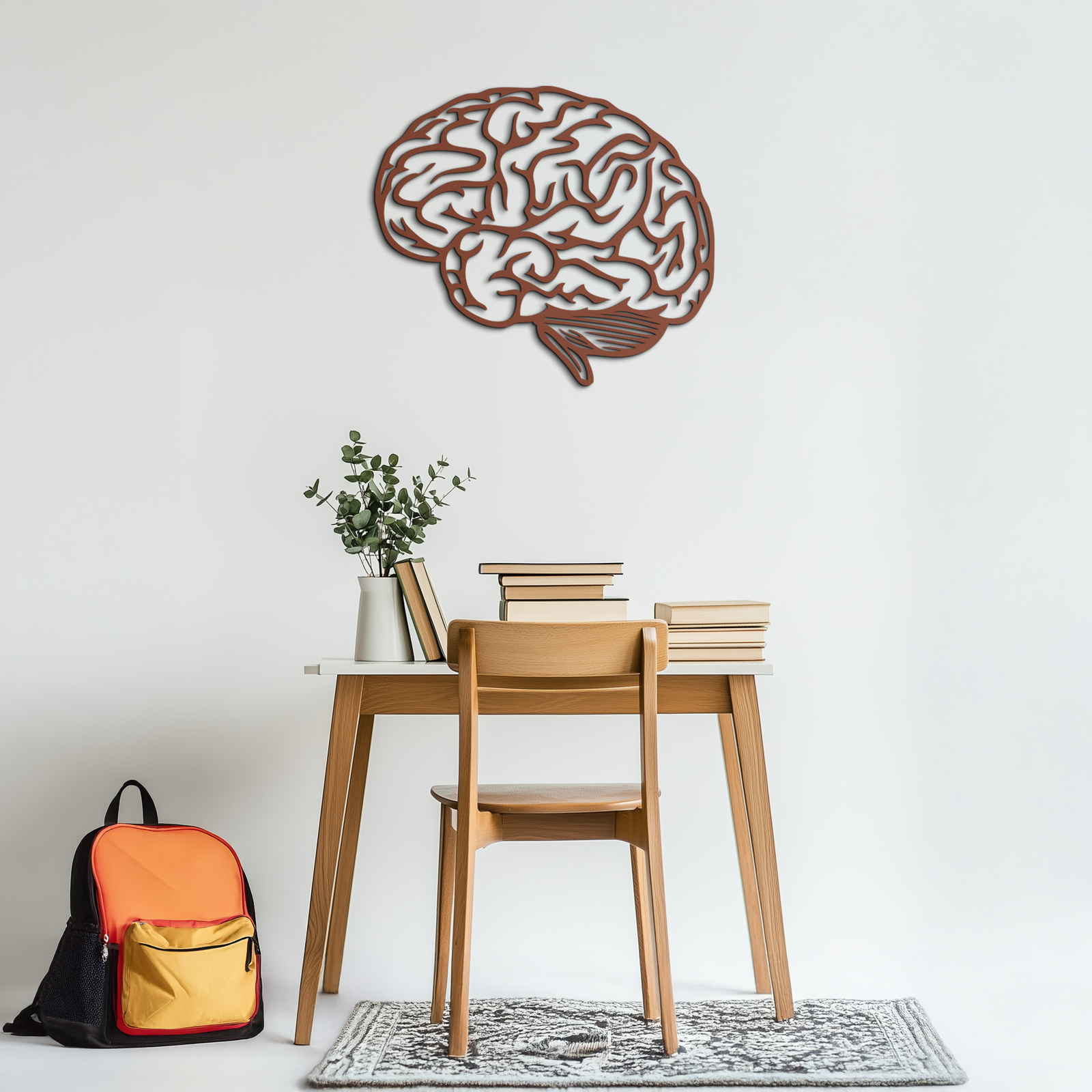 Brain Metal Wall Art - Modern Abstract Steel Wall Decor - KAF086