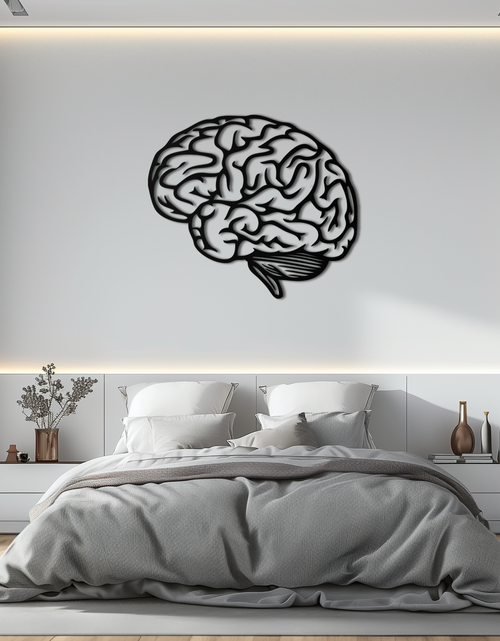 Load image into Gallery viewer, Brain Metal Wall Art - Modern Abstract Steel Wall Decor - KAF086