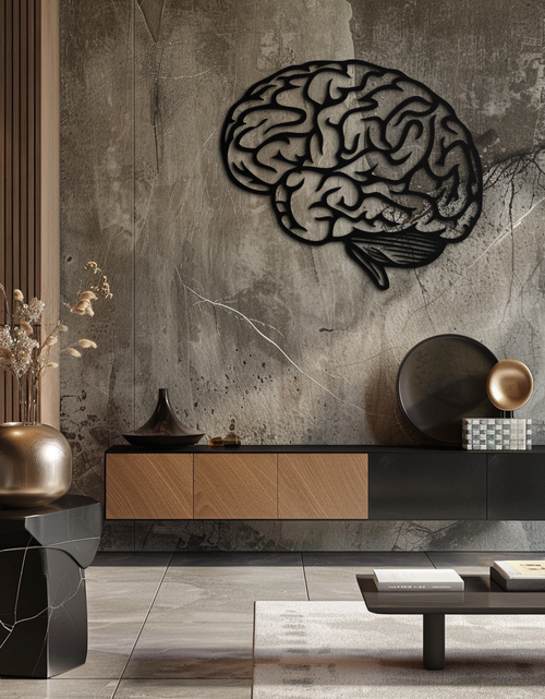 Load image into Gallery viewer, Brain Metal Wall Art - Modern Abstract Steel Wall Decor - KAF086