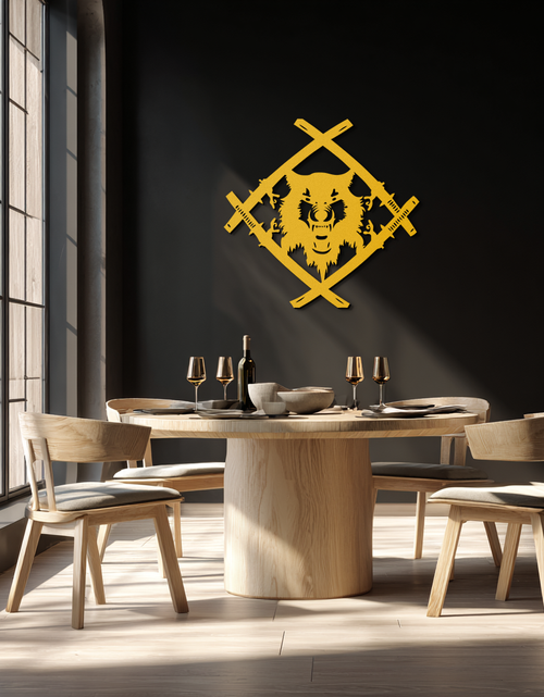 Load image into Gallery viewer, Samurai Wolf Metal Wall Art - Unique Warrior-Inspired Steel Decor - KAF087