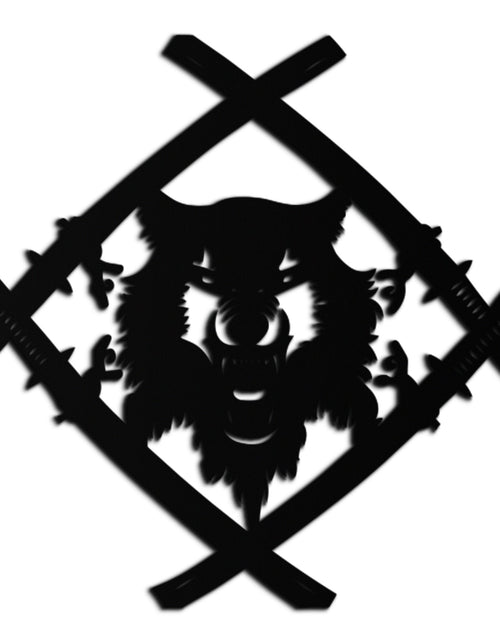 Load image into Gallery viewer, Samurai Wolf Metal Wall Art - Unique Warrior-Inspired Steel Decor - KAF087
