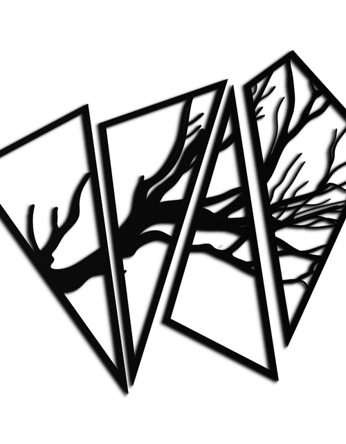 Load image into Gallery viewer, Abstract Tree Branch Metal Wall Art - Modern Geometric Steel Decor - KAF088