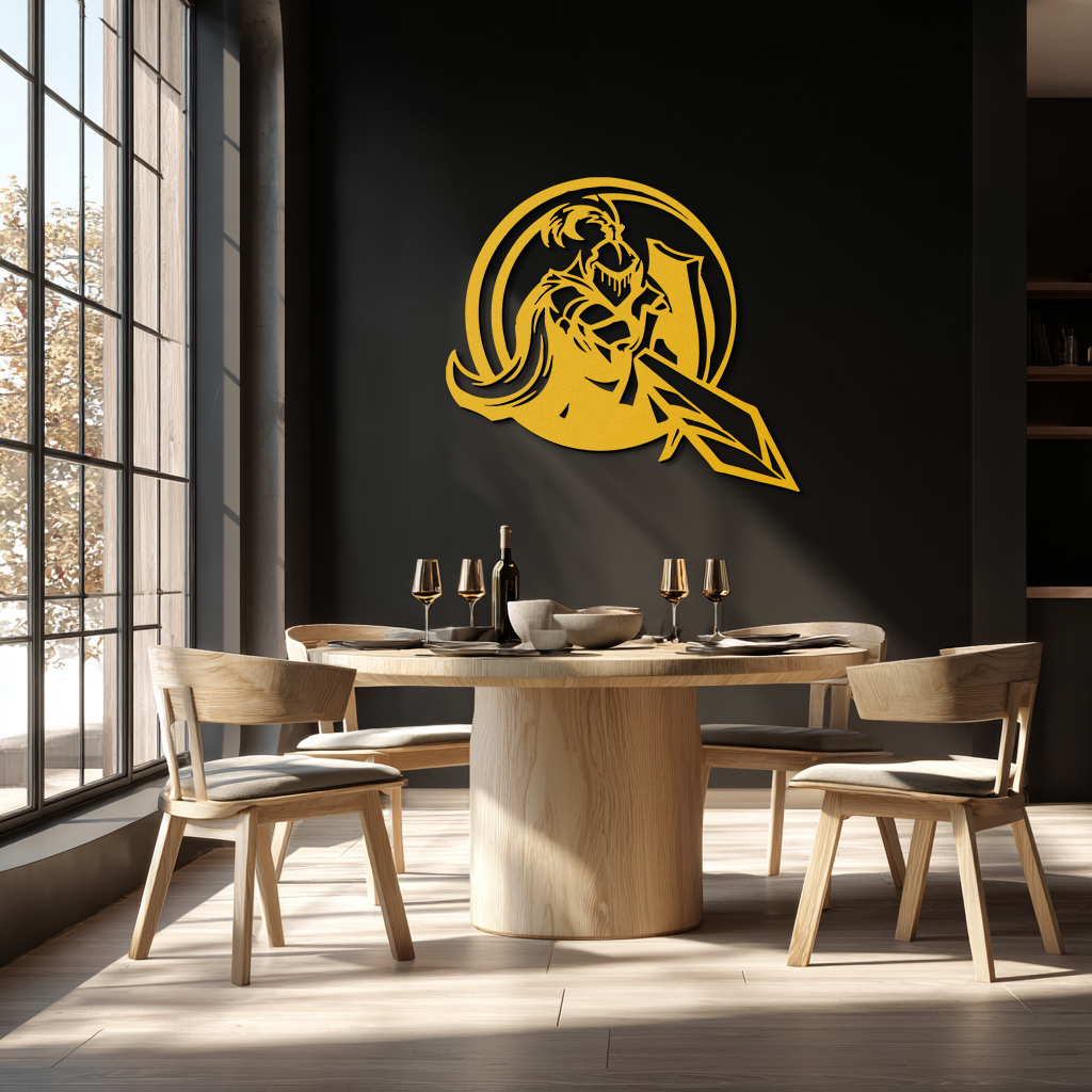 Knight Metal Wall Art - Medieval Warrior Wall Decor - KAF089
