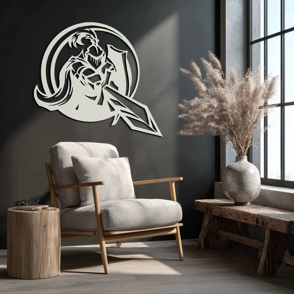 Knight Metal Wall Art - Medieval Warrior Wall Decor - KAF089